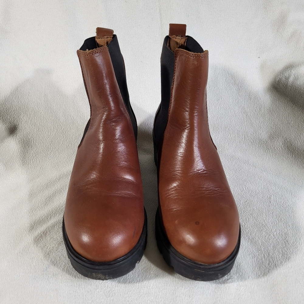 Enzo Tesoti Made In Spain Chelsea Leather Boots Size 38 EU / 8 US - Picture 2 of 9